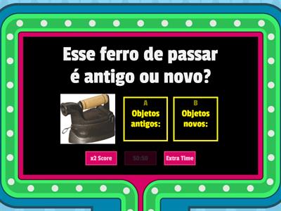 Quiz Objetos antigos e novos