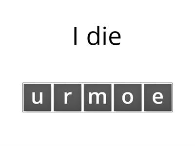 Mini verbo: morir