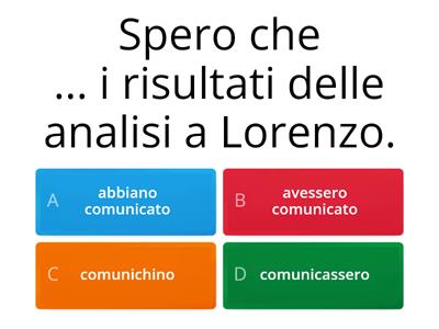 Congiuntivo presente, passato, imperfetto o trapassato