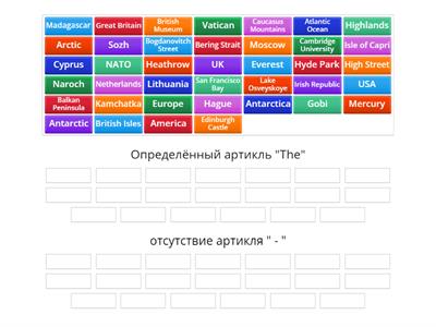 Артикли с именами собственными