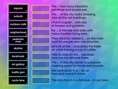 Features of a town (B1 Roadmap 3C Revision)