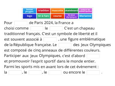 Texte à trous jeux olympiques