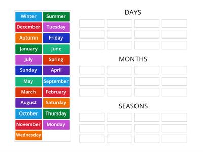 Days, months and seasons