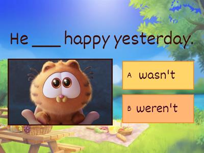  Past Simple "wasn't\weren't" - Garfield