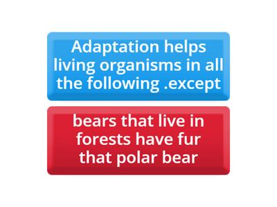 Adaptation of animals 