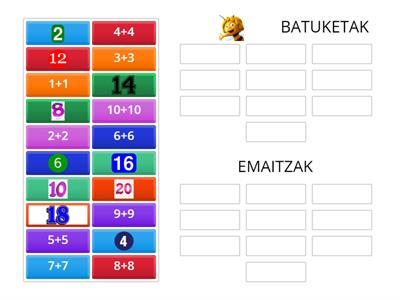 MATEMATIKA: BURUKO KALKULUA LH1