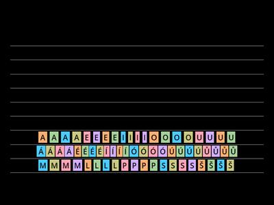 Magnety - samohlásky a M, L, P, S, Š (velká písmena)