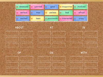 Adjectives + prepositions Unit 1.7