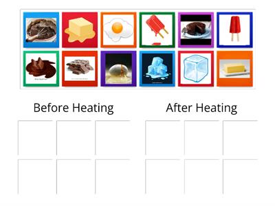 Changes caused by Heating 