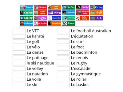 Les sports - year 3