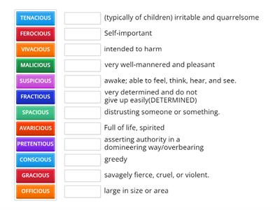 definitions CIOUS and TIOUS