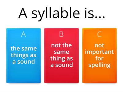 syllables and sounds knowledge quiz