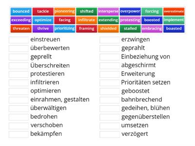 Trades and trends (vocabulary) 1 (En-De)