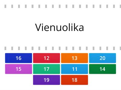 Lietuviški skaičiai 10-20 