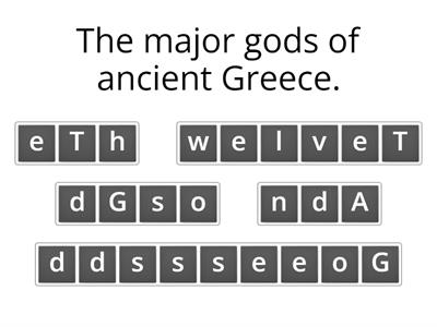 Greek Mythology Anagram