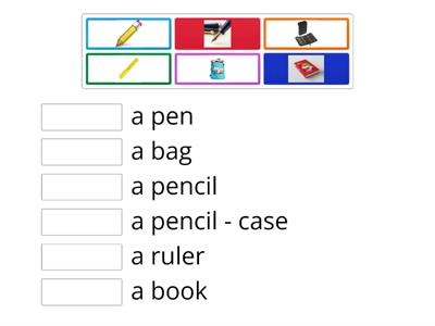 Pens and pencils 1. třída školní potřeby