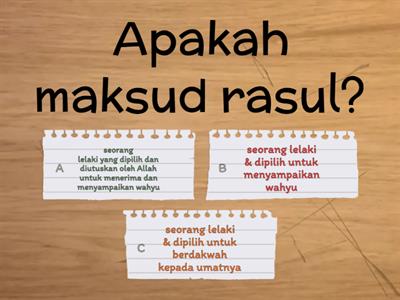 KAFA AKIDAH TAHUN 3- PENGERTIAN NUBUWWAH