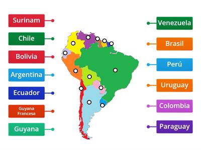 Águilas Semana 5 - Identificar los países de América del sur