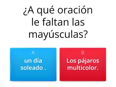 ¿Dónde faltan las mayúsculas?