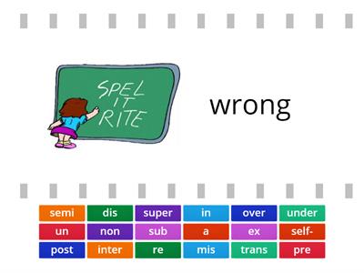 Prefixes - All prefixes in Alphabetic Phonics