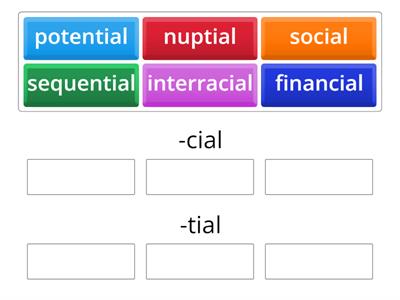 -cial and -tial (6)