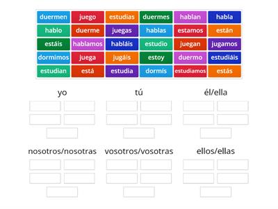 Presente verbos regulares - Español A1