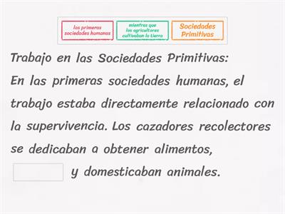 EL TRABAJO EN LAS SOCIEDADES PRIMITIVAS