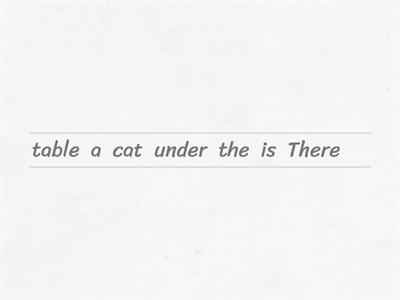  There is/There are + in/on/under/next to/in front of (town/animals)