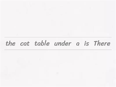  There is/There are + in/on/under/next to/in front of (town/animals)