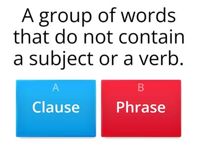 Phrases and Clauses 