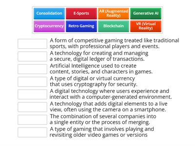 Key Terms: Gaming