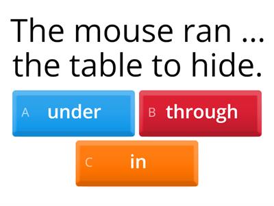 Prepositions of movement 