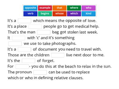 Relative clauses 