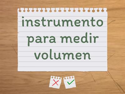 Instrumento para medir masa y volumen