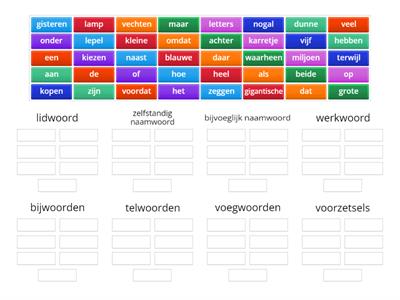 Woordsoorten: sorteer ze allemaal!