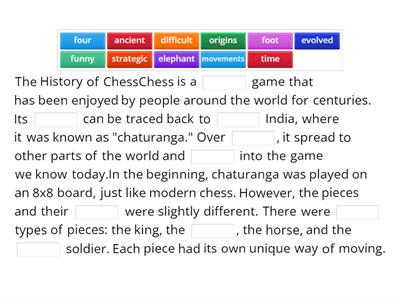 The history of chess. London Centre of English Wlodawa