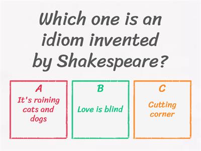 Shakespeare's idioms