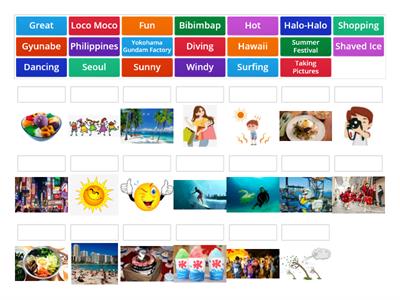 Summer Vacation Memories - Vocabulary Matching Game (Final Copy)