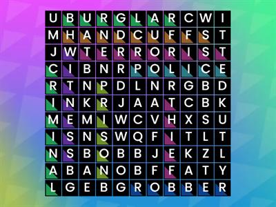 Crime Wordsearch