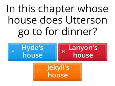 Jekyll and Hyde Chapter 3 Quiz