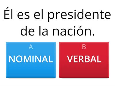 Predicado nominal y verbal