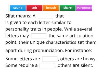 Unit 21 Sifat definitions