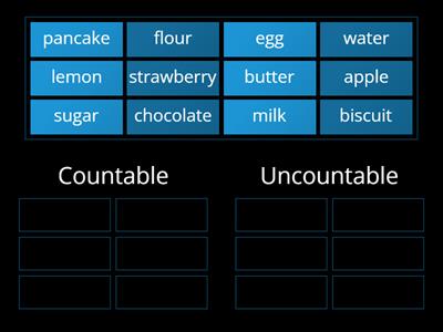 Go Getter 2 2.2 Countable/Uncountable Sorting