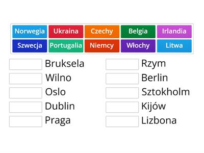 Europy - państwa i ich stolice