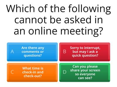 Online Meetings: EC 40162