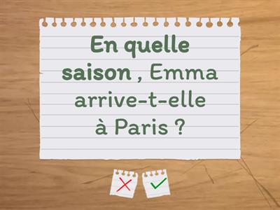 Emma à Paris / Questions CE1-FLSCO