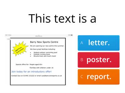 Sports Centre: E2-L1 Functional English extra reading & spelling questions (plurals) - Skillsworkshop