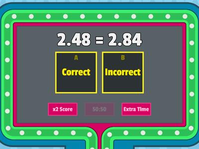 Comparing decimals 1