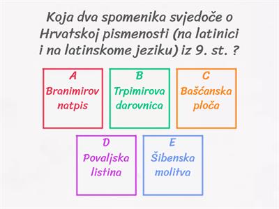 Početci Hrvatske pismenosti - Hrvatski jezik