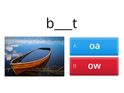 'oa' or 'ow' - choose the correct spelling